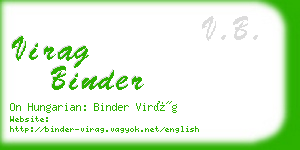 virag binder business card
